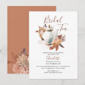 Pampas Grass Rustic Terracotta Bridal Tea Kaart (Voorkant / Achterkant)