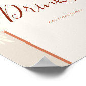 Pampas Grass Rustieke Westerne Drinken Stationsbor Poster (Hoek)