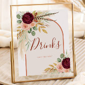 Pampas Grass Rustieke Westerne Drinken Stationsbor Poster