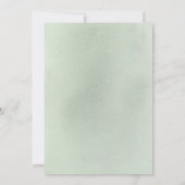 Pampas Grass Sage Greenery Floral Boho Baby shower Kaart (Achterkant)