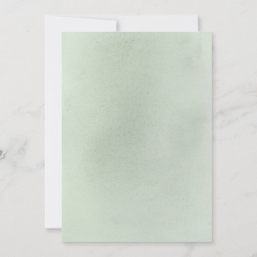 Pampas Grass Sage Greenery Floral Boho Baby shower Kaart (Achterkant)