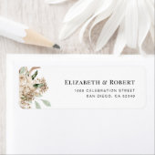 Pampas Grass Sage Groene bruiloft adres Etiket (Insitu)