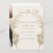 Pampas Grass Save the Date (Voorkant / Achterkant)