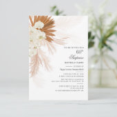 Pampas Grass Script 60th Birthday Surprise Party (Staand voorkant)