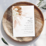 Pampas Grass Script 60th Birthday Surprise Party<br><div class="desc">Pampas Grass Burnt Sinaasappel 60th Birthday Party Invitation met woestijnpalmen botanisch met moderne typografie en lay-out op witte achtergrond. U kunt deze kaart voor andere speciale gebeurtenissen volledig aanpassen door op de knop "Personaliseren" te klikken om het jaar,  de indeling,  de tekstkleur en nog veel meer te wijzigen.</div>