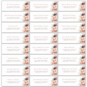 Pampas Grass Sinaasappel Individueel Gastadres Lab Sticker