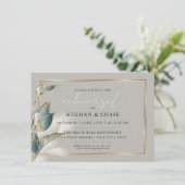 Pampas Grass Smokey Blauwgroen Anthurium Rehearsal Kaart (Staand voorkant)