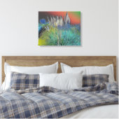 Pampas Grass Solarized - Digitale Manipatie Canvas Afdruk (Insitu (Slaapkamer))