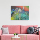 Pampas Grass Solarized - Digitale Manipatie Canvas Afdruk (Insitu (Woonkamer))