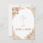 Pampas Grass sparen de Datum Uitnodiging van het h (Achterkant)