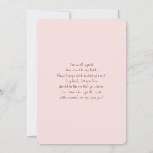 Pampas Grass Surprise Baby shower Girl Invitation Kaart (Achterkant)