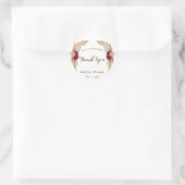 Pampas Grass Sweet Treat Weddenschap Bedankt Ronde Sticker (Tas)