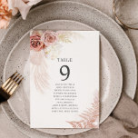 Pampas Grass Table Number Wedding Seating Chart<br><div class="desc">Plan uw trouwreceptie met precisie, van sparen de datum, tot dag van de trouwgebeurtenissen zoals de ontvangst en de zittingsregelingen met deze botanische eucalyptus verlaat de kaarten van het lijstaantal zitplaatsen. Eenvoudige stop in de namen van de gasten en de lijstaantallen. Op deze manier zal de trouwpartij aankomen in de...</div>