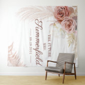 Pampas Grass Tan Vrijgezellenfeest Backdrop Wandkleed (In Situ (horizontaal))