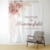 Pampas Grass Tan Vrijgezellenfeest Backdrop Wandkleed (In situ)