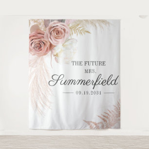 Pampas Grass Tan Vrijgezellenfeest Backdrop Wandkleed