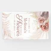 Pampas Grass Tan Vrijgezellenfeest Welkom Spandoek (Horizontaal)