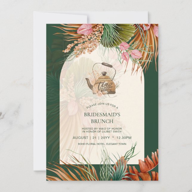 Pampas Grass TEA PARTY Vrijgezellenfeest Lunch (Voorkant)