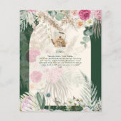 Pampas Grass TEA PARTY Vrijgezellenfeest Lunch Flyer (Achterkant)