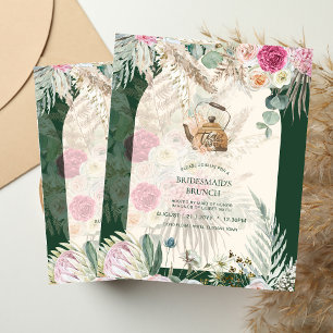 Pampas Grass TEA PARTY Vrijgezellenfeest Lunch Flyer