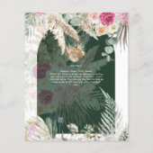 Pampas Grass TEA PARTY Vrijgezellenfeest Lunch Flyer (Achterkant)