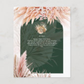 Pampas Grass TEA PARTY Vrijgezellenfeest Lunch Flyer (Achterkant)