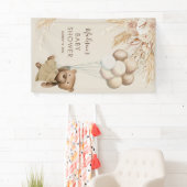 Pampas Grass Teddy Bear Baby shower Spandoek (Insitu)