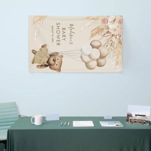 Pampas Grass Teddy Bear Baby shower Spandoek (Beurs)