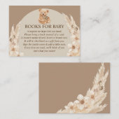 Pampas grass Teddy Bear Boeken voor Baby Informatiekaartje (Voorkant / Achterkant)