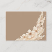 Pampas Grass Teddy Bear Diaper Raffle Informatiekaartje (Achterkant)