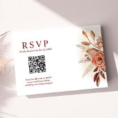 Pampas Grass Terra QR Code Bloemen Bruiloft RSVP