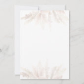 Pampas Grass Terracotta 80th Birthday Party Kaart (Achterkant)