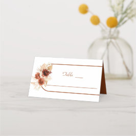 Pampas grass Terracotta Arch Floral Wedding Plaatskaartje