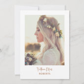 Pampas Grass Terracotta Arch Foto Vrijgezellenfees Kaart (Achterkant)