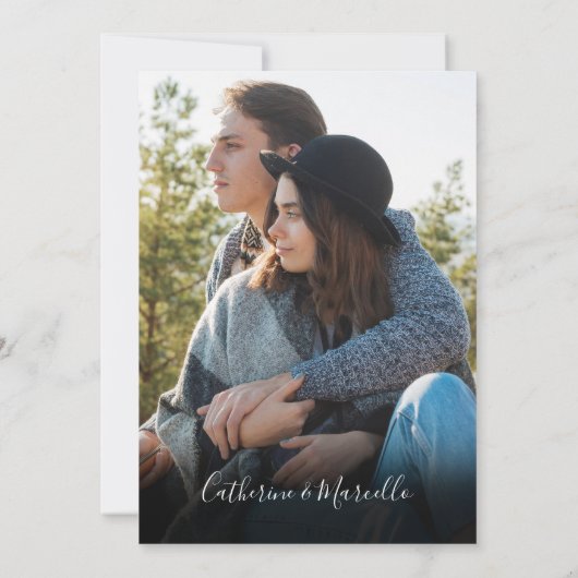 Pampas Grass Terracotta Arch Foto Weddenschap Save The Date (Achterkant)