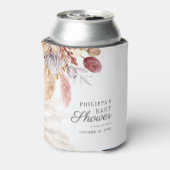 Pampas Grass Terracotta Baby shower Blikjeskoeler (Blikje Achterkant)