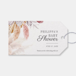 Pampas Grass Terracotta Baby shower Cadeaulabel