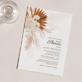 Pampas Grass Terracotta Baby shower Uitnodiging