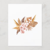 Pampas Grass Terracotta Baby shower Uitnodiging (Achterkant)