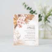 Pampas Grass Terracotta Baby shower Uitnodiging (Staand voorkant)