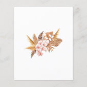 Pampas Grass Terracotta Baby shower Uitnodiging (Achterkant)