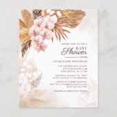 Pampas Grass Terracotta Baby shower Uitnodiging (Voorkant)