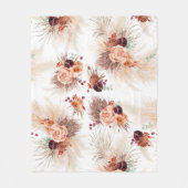 Pampas Grass Terracotta Bloemen Botanische Elegant Fleece Deken (Voorkant)