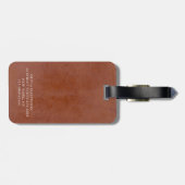 Pampas Grass Terracotta Bloemen Monogram Bagagelabel (Achterkant horizontaal)