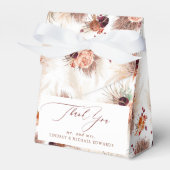 Pampas Grass Terracotta Bloemen Tropisch Bedankdoosjes (Voorkant Zijde)