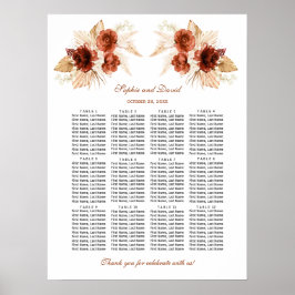 Pampas Grass Terracotta Bloemen Zitkaarten Poster