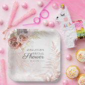 Pampas Grass Terracotta Boho Chic Vrijgezellenfees Papieren Bordje (Feest)