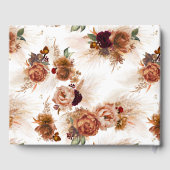 Pampas Grass Terracotta Boho Floral Wedding Gastenboek (Achterkant)