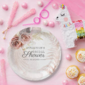 Pampas Grass Terracotta Boho Tan Vrijgezellenfeest Papieren Bordje (Feest)