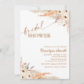 Pampas Grass Terracotta Boho Vrijgezellenfeest Kaart (Voorkant)